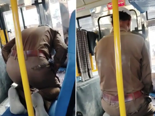 Karnataka Bus Namaz Controversy : कर्नाटकमध्ये सरकारी बस वाटेत थांबवून मुसलमान चालक आणि वाहक यांनी केले नमाजपठण !