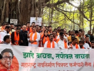 मनसे चित्रपट कर्मचारी सेनेकडून आंदोलन