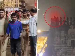 Tirupati Drunk Man : तिरुपतीमधील गोविंदराजस्वामी मंदिराच्या कळसावर चढला मद्यपी !