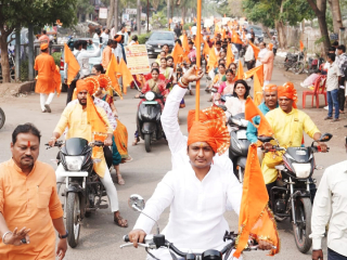 जळगाव येथे वाहनफेरीत दुमदुमला शेकडो धर्मप्रेमींकडून हिंदुत्वाचा जयघोष !