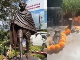 Australia Gandhi Statue : मेलबर्न (ऑस्ट्रेलिया) येथे मोहनदास गांधी यांच्या ४२६ किलो वजनाच्या मूर्तीची दिवसाढवळ्या चोरी