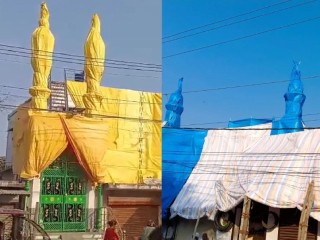 Shahjahanpur Holi : मिरवणुकीच्या मार्गावरील ९२ मशिदी ताडपत्रींनी झाकल्या !