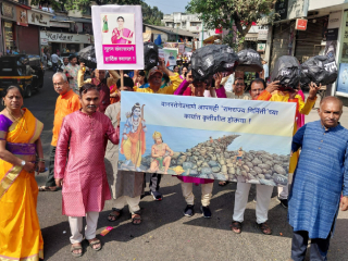 ठाणे, गिरगाव आणि विलेपार्ले येथे नववर्ष स्वागतयात्रांत सनातन संस्थेच्या वतीने ‘रामराज्या’ची संकल्पना !