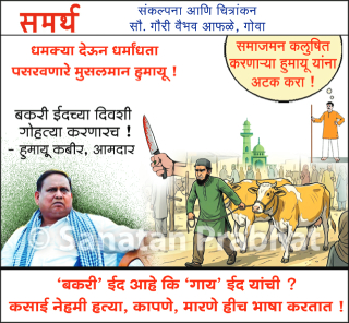 MLA Humayun Kabir Challenges : (म्हणे) ‘बकरी ईदच्या दिवशी गोहत्या करणारच !’