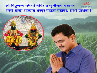 कृषीमंत्री दत्तात्रय भरणे यांनी घेतले श्री विठ्ठलाचे दर्शन !
