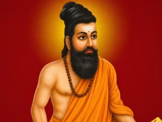 Thiruvalluvar Saffron Row : भगवे वस्त्र आणि रुद्राक्षाची माळ घातलेल्या तमिळनाडूतील कवी तिरुवल्लुवर यांच्या चित्रावरून वाद !
