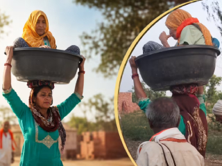 ९० वर्षीय वृद्ध सासूला स्वतःच्या डोक्यावर वाहून नेत सूनबाई पूर्ण करत आहे ८४ कोस प्रदक्षिणा !