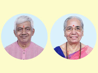 व्यष्टी साधना गांभीर्याने करणारे म्हार्दाेळ (गोवा) येथील श्री. परशुराम प्रभुदेसाई (आध्यात्मिक पातळी ६१ टक्के, वय ७८ वर्षे) आणि सौ. पूनम प्रभुदेसाई (आध्यात्मिक पातळी ६१ टक्के, वय ७९ वर्षे) !  