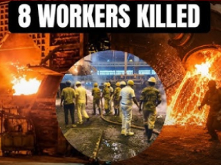  8 Workers Die :  विशाखापट्टणम् : कारखान्यात वितळलेले अतीउष्ण स्टील पडून ८ कामगारांचा मृत्यू