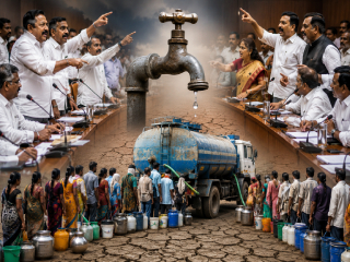 पाणीटंचाईची समस्या मांडतांना विषय भरकटल्याने सत्ताधारी आणि विरोधी पक्षातील नगरसेवक समोरासमोर
