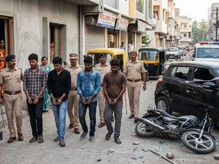 ९ वाहनांची तोडफोड करणार्‍या चौघांना अटक !