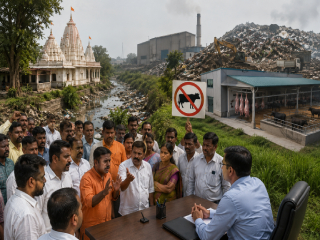 प्रस्तावित पशूवधगृहाच्या भूमीची मोजणी तातडीने स्थगित करण्याची नागरिकांकडून मागणी !