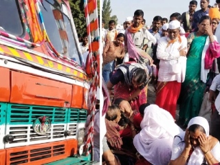 सासवड-जेजुरी मार्गावर वारकर्‍यांच्या दिंडीत ट्रक घुसून झालेल्या अपघातात ३ महिला वारकर्‍यांचा मृत्यू !
