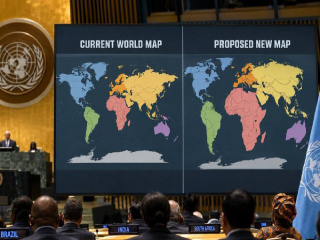 Africa will now appear larger, while Europe and North America will appear smaller